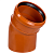Отвод ПП РЫЖ 110/30 для наружной канализации КОНТУР
