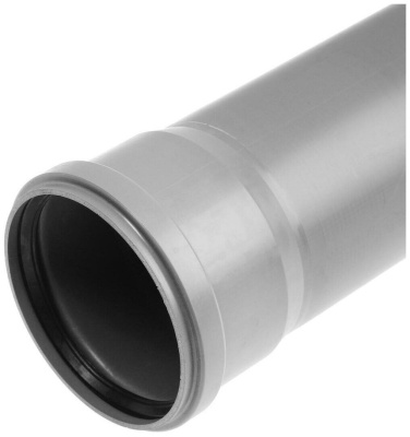 Труба ПП серая 110-1м (2,7) для внутренней канализации СТАНДАРТ КОНТУР