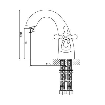 Смеситель AVRORA Pulse для раковины AV2010 