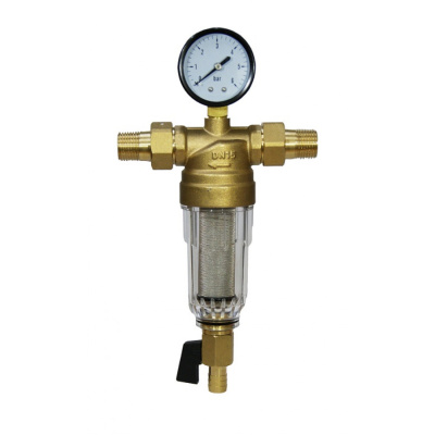 Фильтр промывной для холодной воды 1/2" Millennium с манометром Mill.FTSC.12.C