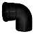Отвод ПП черный 110/90 для наружной канализации