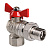 Кран шаровой американка угловой Ду 25 (1") бабочка Valtec