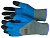 Перчатки нейлоновые с латексным покрытием №160 серо-син. с черн. (720/12)