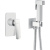 Смеситель ROSE с гигиеническим душем R1605F белый/хром