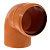 Отвод ПП РЫЖ 110/90 для наружной канализации КОНТУР