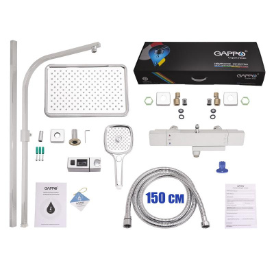 Душевая система GAPPO с термостатом хром G2491-50