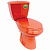 Унитаз-компакт ДОРА красный (к/вып, н/подкл, сид, арм, гофра К828) Ст. Оскол