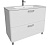 Тумба напольная с умывальником, белая, 100 см, Brick, IDDIS, BRI10WFi95K