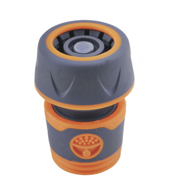 Коннектор 1/2" пластиковый оранж черн рез (500)