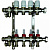 Коллекторная группа на 4 выхода с расходомерами 1" х 3/4" Millennium, нерж. 1104