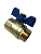 Кран шаровой Ду 15 (1/2") бгш синяя Smart