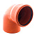 Отвод ПП РЫЖ 110/90 для наружной канализации VALFEX