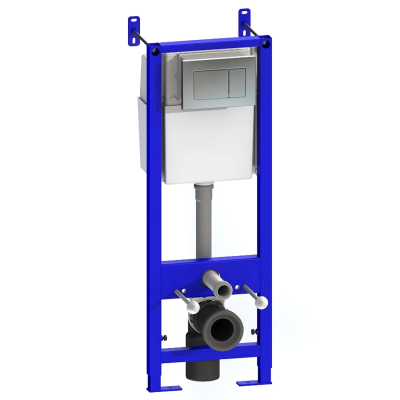 Инсталляция Уклад с кнопкой цвета алюминий СИ 01.04.54.00.6