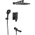 Душевая система ROSE встраиваемая 3в1 R2835Н черный
