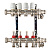 Коллекторная группа на 4 выхода с расходомерами 1" х 3/4" Millennium, нерж. 1104