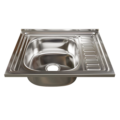 Мойка 60х50 (0,6) левая, выпуск 3 12 MIXLINE 16см с сифоном