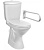Унитаз-компакт "Персона" бел СТАНДАРТ (косой, нижн, однореж с откидн. окраш. поручнем) Оскол
