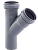 Тройник ПП серый 50х50/45 для внутренней канализации СТАНДАРТ КОНТУР
