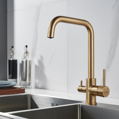 Смеситель SHEVANIK для кухни S228G золотой под фильтр