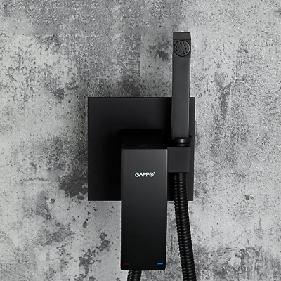 Смеситель GAPPO с гигиеническим душем черный G7207-6
