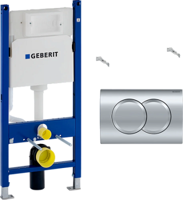 Инсталляция Geberit Duofix кнопка Delta 01 хром (458.149.21.1)